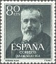 Spain - 1954 - Characters - 80 CTS - Dark Green - Characters, Pelayo - Edifil 1142 - Marcelino Menendez Pelayo (1856-1912) - 0
